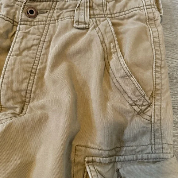 Men’s Vintage Y2K Hollister Cargo Shorts Outdoor Gorpcore Hike Baggy Khaki Sz 32 - Picture 9 of 12